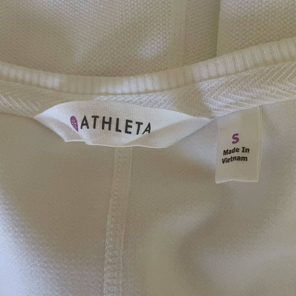 Athleta Piqué Dress in Bright White. Size Small - Picture 4 of 6